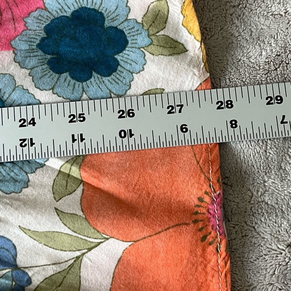 Angie Floral Print Smocked V Neck Babydoll Mini Sundress Cottagecore Ruffle M - Picture 13 of 15